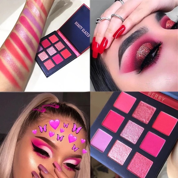 🌺HP Eyeshadow palette shimmer glitter shiny holographic beauty eyes makeup neon - Picture 2 of 15